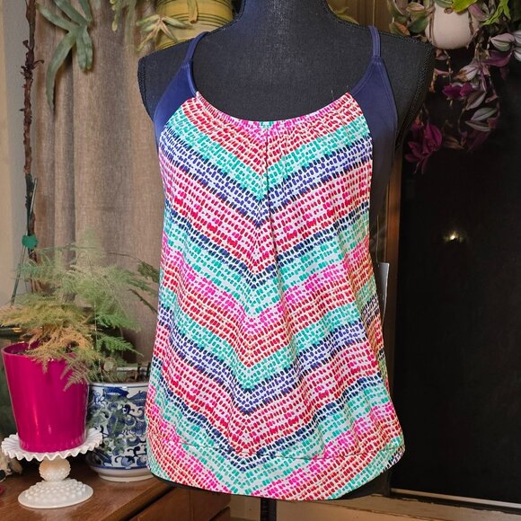 Athleta Moxie Blousy Tankini Top 34D/DD - Picture 4 of 8